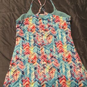 Colorful Chevron Pattern Dress